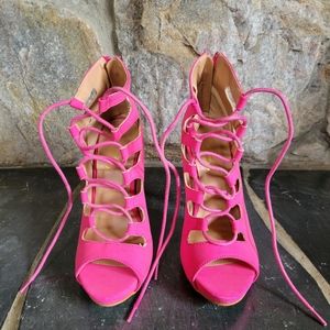 GLAZE PINK HEELS
